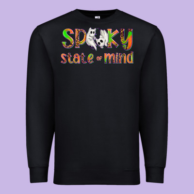 Spooky State Of Mind Premium Sweatshirt Designed By Texasbilliewilder