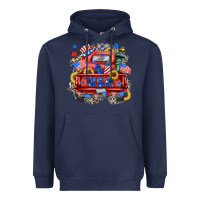 Navy usa truck Heavyweight Hoodie - Zillion Design Studio