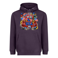 Plum usa truck Heavyweight Hoodie - Zillion Design Studio