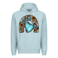 Blue Mist sunflower gemstone rainbow Premium Hoodie - JahusDesignShop