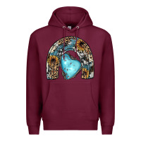 Burgundy sunflower gemstone rainbow Premium Hoodie - JahusDesignShop