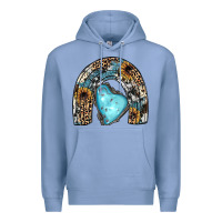 Colony Blue sunflower gemstone rainbow Premium Hoodie - JahusDesignShop