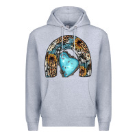 Heather Grey sunflower gemstone rainbow Premium Hoodie - JahusDesignShop