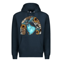 Navy sunflower gemstone rainbow Premium Hoodie - JahusDesignShop