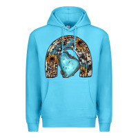 Ocean Blue sunflower gemstone rainbow Premium Hoodie - JahusDesignShop