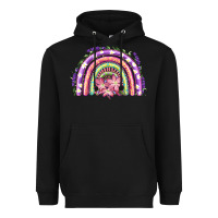 Black Easter Floral Spring Rainbow Heavyweight Hoodie - RanaPortraitStore