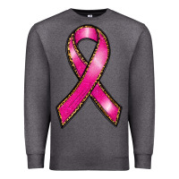 Charcoal Heather breast cancer ribbon Premium Sweatshirt - RanaPortraitStore