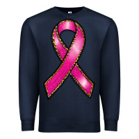 Navy breast cancer ribbon Premium Sweatshirt - RanaPortraitStore