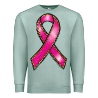 Seafoam breast cancer ribbon Premium Sweatshirt - RanaPortraitStore