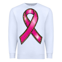 White breast cancer ribbon Premium Sweatshirt - RanaPortraitStore