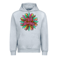 Heather Grey hello spring sunflower Urban Hoodie - Artiststas