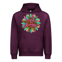 Mauve Wine hello spring sunflower Urban Hoodie - Artiststas