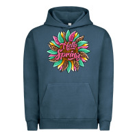 Pigment Midnight Navy hello spring sunflower Urban Hoodie - Artiststas