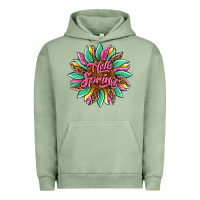 Pigment Oil Green hello spring sunflower Urban Hoodie - Artiststas