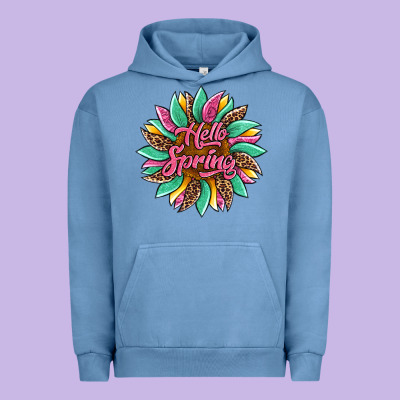 Hello Spring Sunflower Urban Hoodie Designed By Artiststas