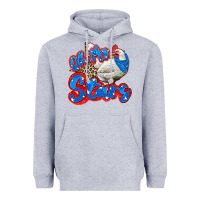Heather Grey oh my stars chicken Heavyweight Hoodie - Zillion Design Studio