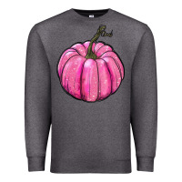 Charcoal Heather breast cancer awereness pumpkin Premium Sweatshirt - RanaPortraitStore