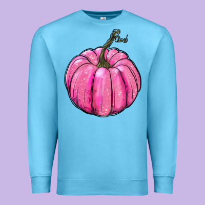 Breast Cancer Awereness Pumpkin Premium Sweatshirt Designed By Ranaportraitstore