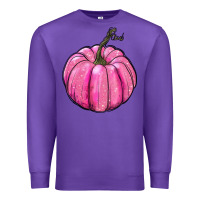 Purple breast cancer awereness pumpkin Premium Sweatshirt - RanaPortraitStore