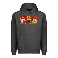 Charcoal Heather firefighter gnomes Premium Hoodie - Artiststas