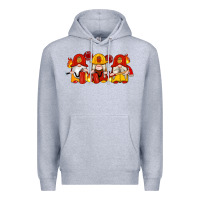 Heather Grey firefighter gnomes Premium Hoodie - Artiststas