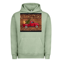Pigment Oil Green christmas truck Urban Hoodie - AdoDesignShop