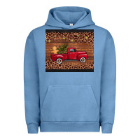 Pigment Pebble Blue christmas truck Urban Hoodie - AdoDesignShop