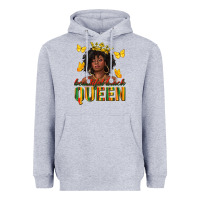Heather Grey beautiful black queen Heavyweight Hoodie - texasbilliewilder