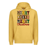 Antique Gold merry merry merry christmas ado Premium Hoodie - AdoDesignShop