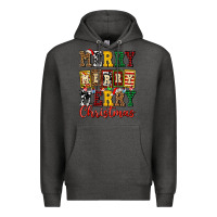 Charcoal Heather merry merry merry christmas ado Premium Hoodie - AdoDesignShop