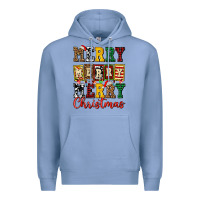 Colony Blue merry merry merry christmas ado Premium Hoodie - AdoDesignShop