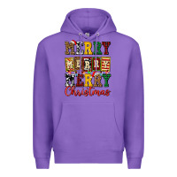 Purple merry merry merry christmas ado Premium Hoodie - AdoDesignShop
