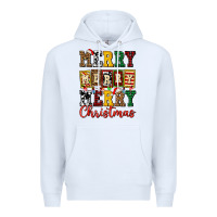 White merry merry merry christmas ado Premium Hoodie - AdoDesignShop