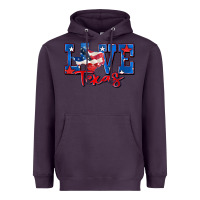 Plum love texas map Heavyweight Hoodie - Zillion Design Studio