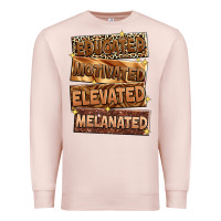 Pale Pink educated motivated elevated melanated Premium Sweatshirt - Zillion Design Studio
