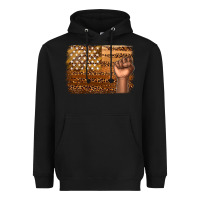 Black American melanin flag Heavyweight Hoodie - texasbilliewilder
