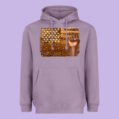 Heavyweight Hoodie American melanin flag