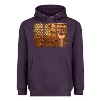 Plum American melanin flag Heavyweight Hoodie - texasbilliewilder
