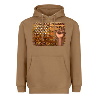Toasted Coconut American melanin flag Heavyweight Hoodie - texasbilliewilder