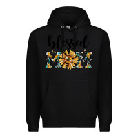 Black blessed mom Premium Hoodie - JahusDesignShop