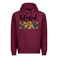 Burgundy blessed mom Premium Hoodie - JahusDesignShop