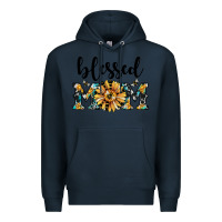 Navy blessed mom Premium Hoodie - JahusDesignShop