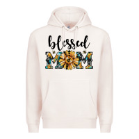 Pale Pink blessed mom Premium Hoodie - JahusDesignShop
