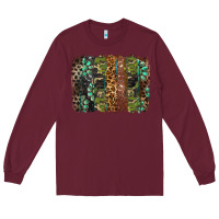 Burgundy western camouflage brushstroke Long Sleeve Tee - BarkalooDesign