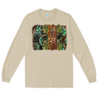 Mushroom western camouflage brushstroke Long Sleeve Tee - BarkalooDesign