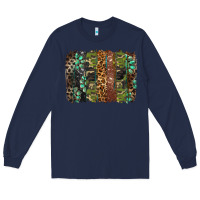 Navy western camouflage brushstroke Long Sleeve Tee - BarkalooDesign