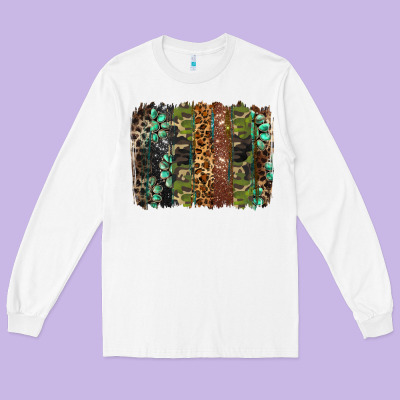 Western Camouflage Brushstroke Long Sleeve Tee Designed By Barkaloodesign