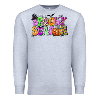 Heather Grey Spooky Season Premium Sweatshirt - texasbilliewilder
