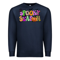 Navy Spooky Season Premium Sweatshirt - texasbilliewilder