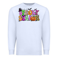 White Spooky Season Premium Sweatshirt - texasbilliewilder